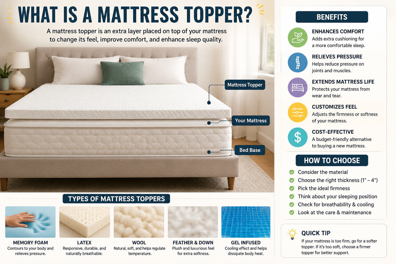 What is a mattress topper and how it works